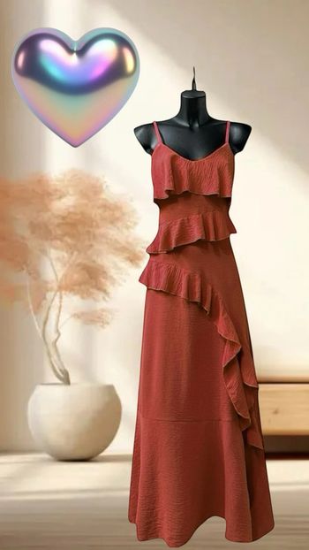 Robe esprit bohème taille unique terracotta