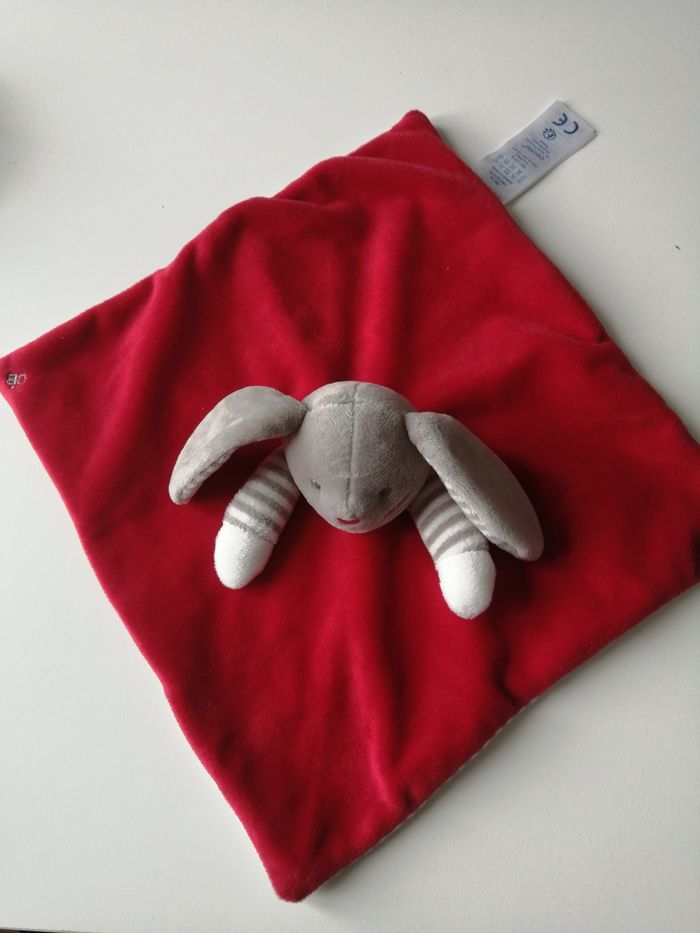 peluche lapin doudou plat - photo numéro 2