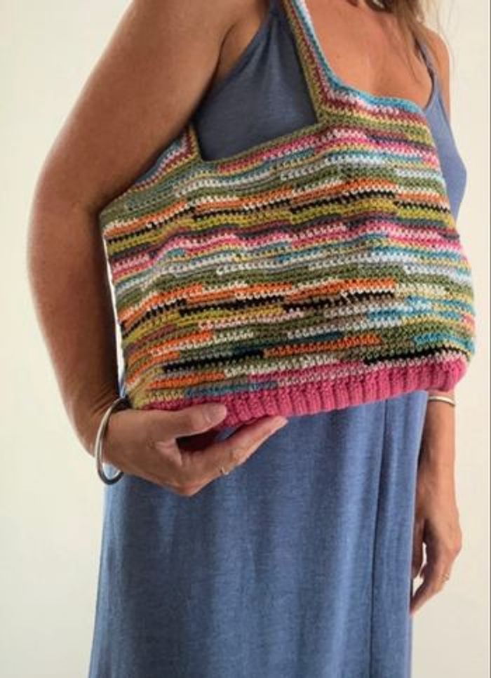 Sac fait main au crochet multicolore - photo numéro 2