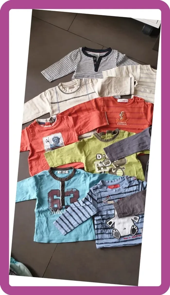 Lot 12 t-shirt manches longues