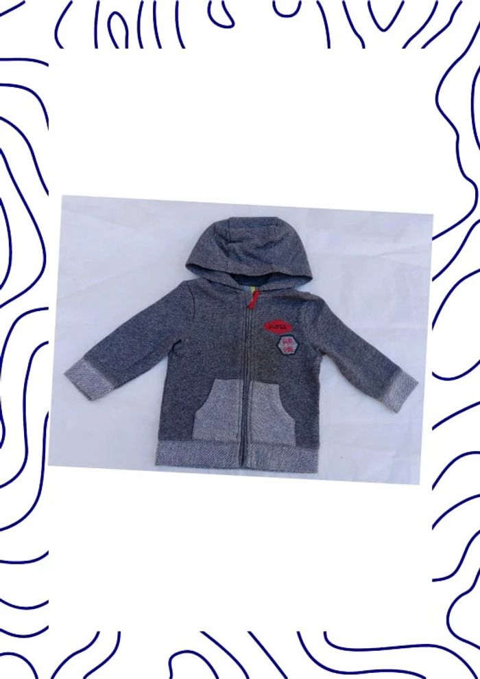 Sweat zippé à capuche 6 mois Orchestra