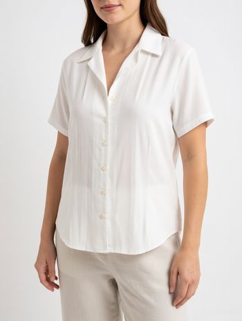 chemisier manches courtes blanc Taille 36-38 Pimkie