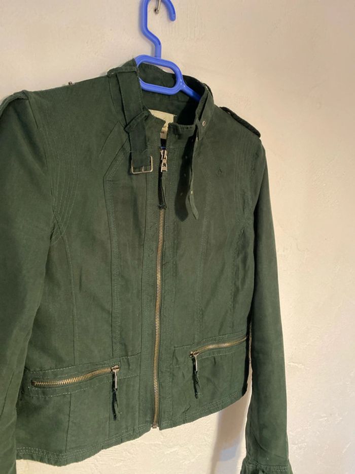 Veste courte vert sapin taille L - photo numéro 2