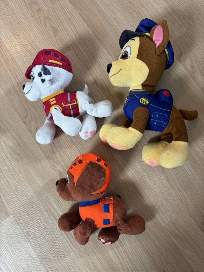 Lot 3 peluches pat patrouille - photo numéro 2