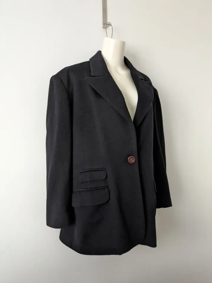 Veste marine en laine et cachemire - Wool and Cashmere - taille 46 - photo numéro 4