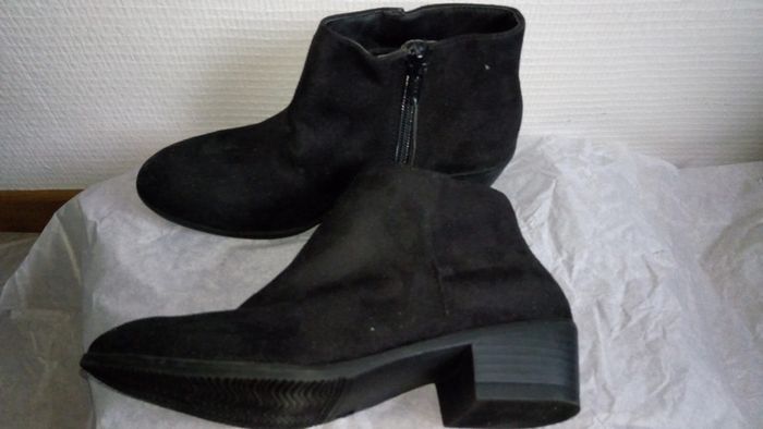 Bottine synthétique noir - photo numéro 2