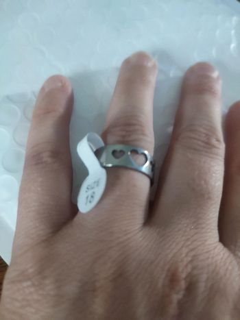 Bague cœurs acier inoxydable homme et femme