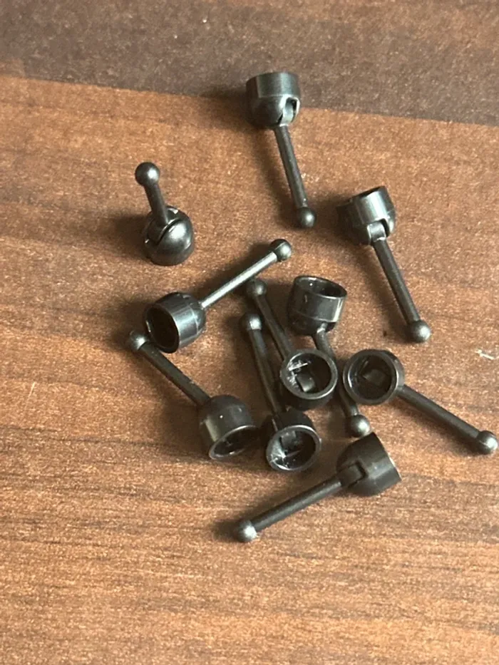 10 Lego antenne, Antenna Small Base with Black Lever ref 4592 Black - photo numéro 2