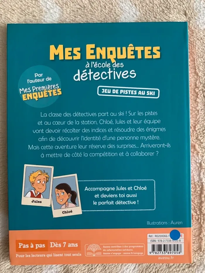 Livre mes enquêtes a l école des détectives jeu de pistes au ski😺 - photo numéro 2