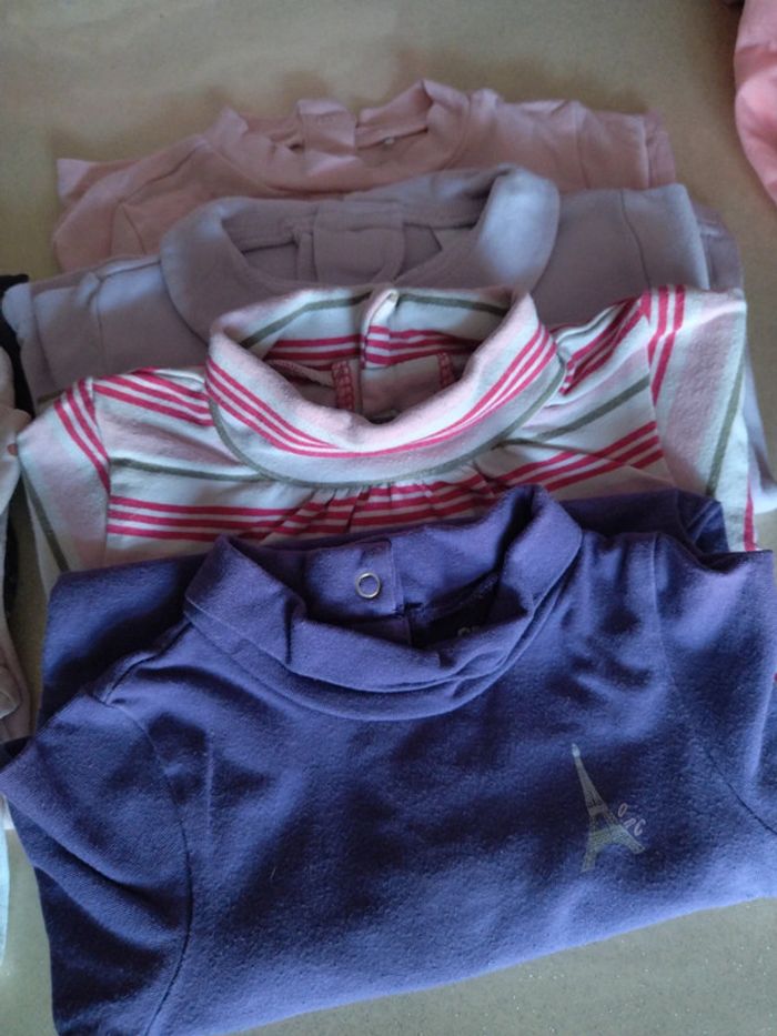6 tee shirts manches longues col roulé et 1 body manches longues col roulé - photo numéro 3