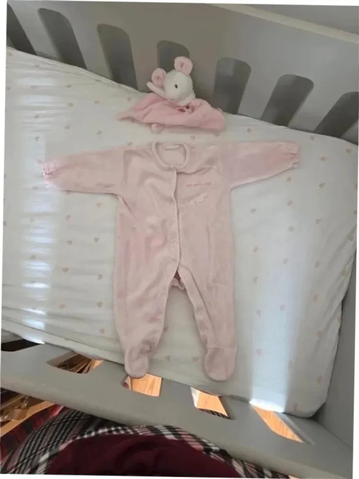 Pyjama velours 3 mois fille