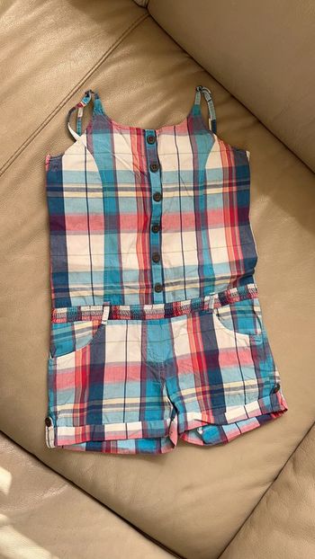 Combi short a carreaux 10 ans