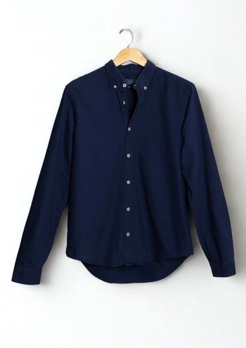 Chemise manches longues bleu marine • long sleeves navy shirt Zara Man Size M