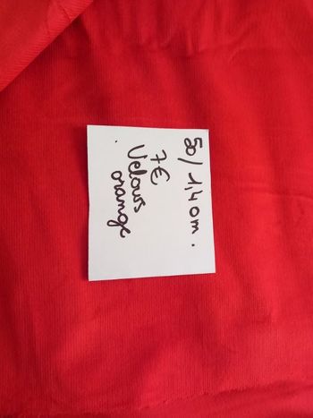 coupon de velours orange
