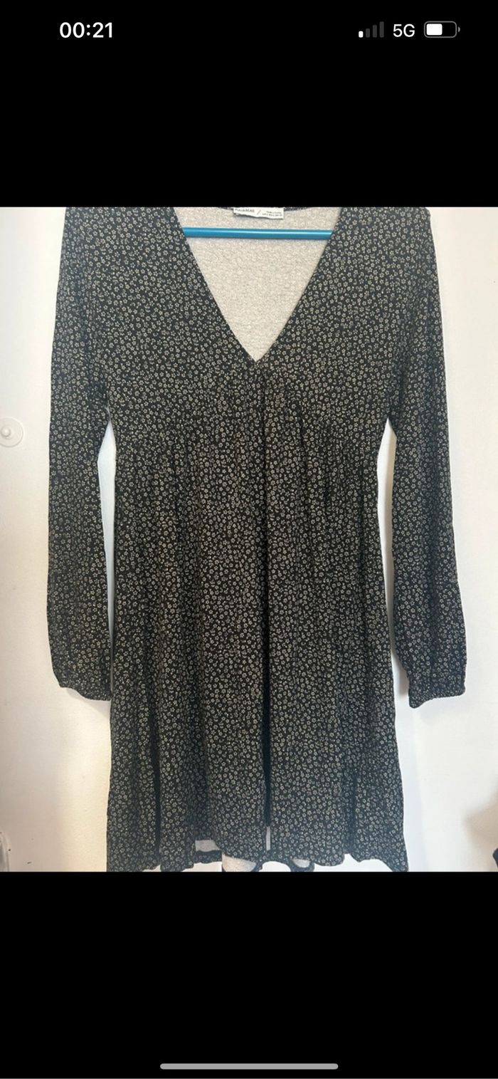 Robe manches longues à fleurs