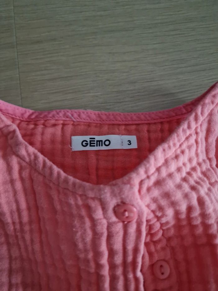 Combi short en gaz corail gemo - photo numéro 2