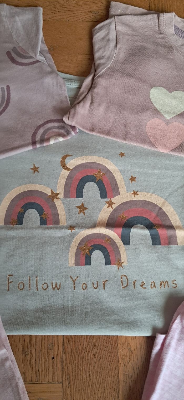 Neufs lot 5 T-shirts longues manches 116cm - photo numéro 8