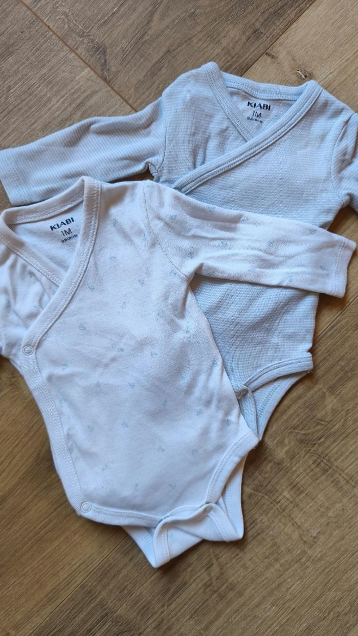 Combinaison unie et body bébé bleu turquoise - photo numéro 3