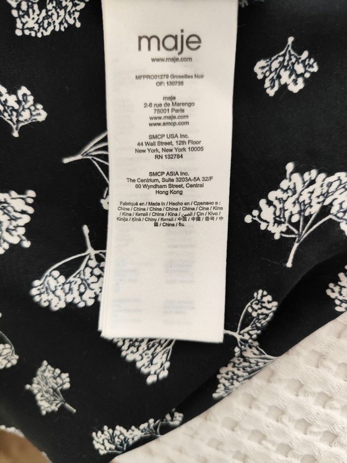 Robe Maje neuve taille 1 noire et blanche toutes saisons de - photo numéro 9
