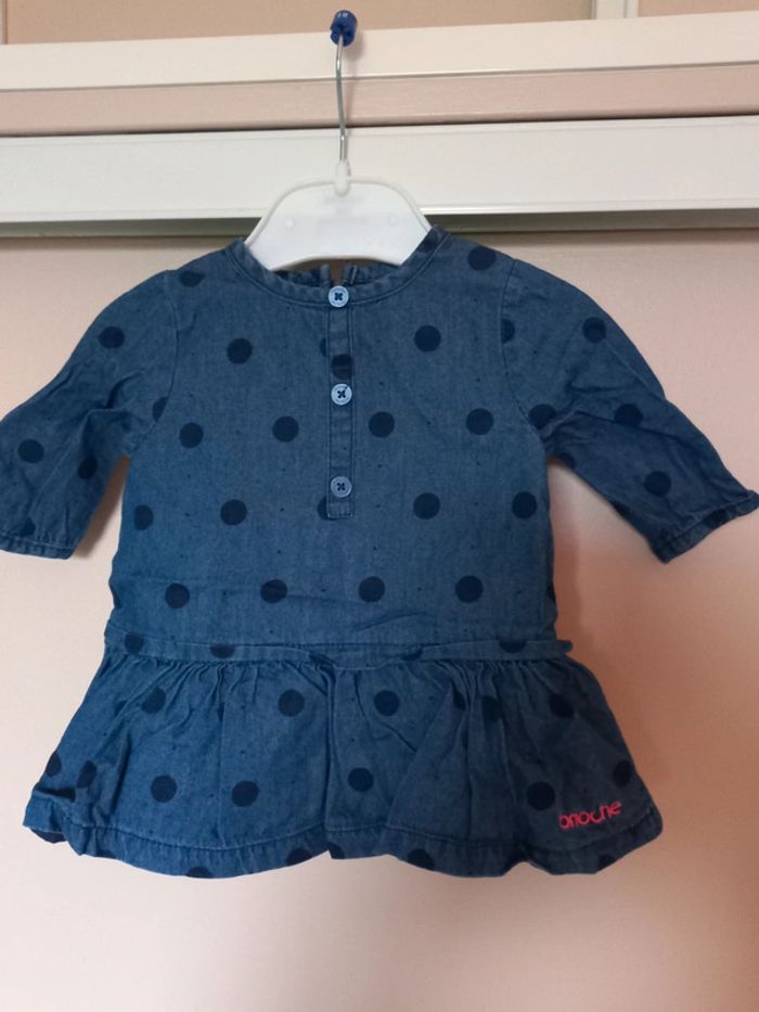 Robe bleue Brioche 1 mois