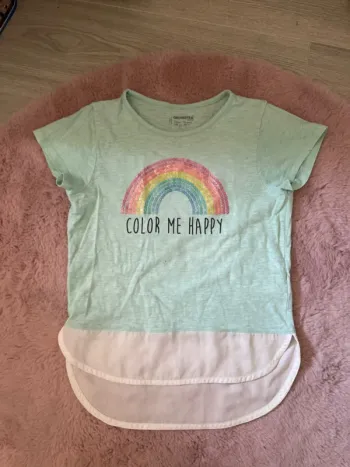 TEE shirt fille effet voilage