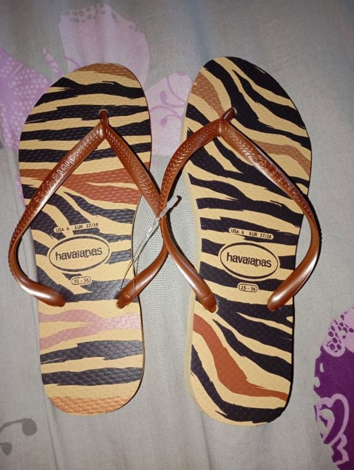 Tong flip flop havaianas neuve étiquetée taille 37/38