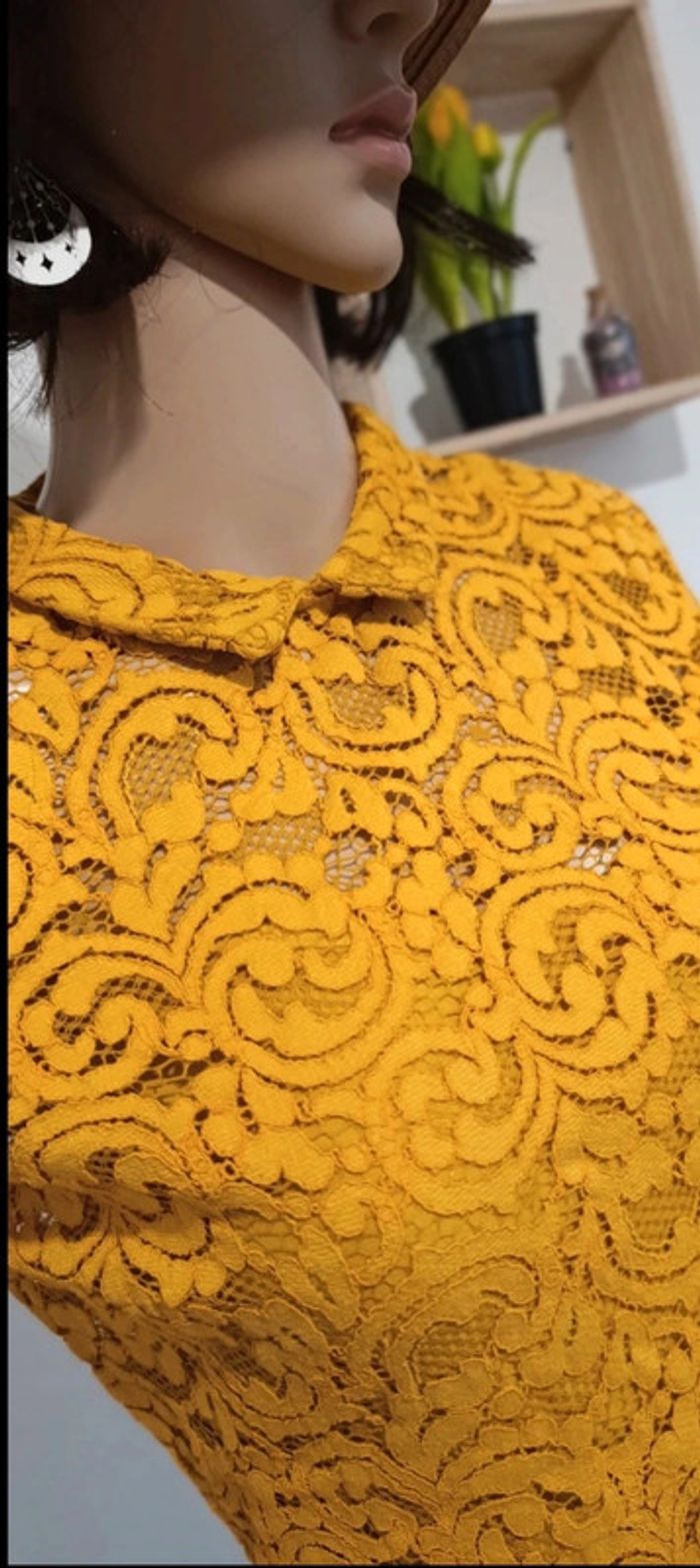 Robe courte jaune taille M - Zara - photo numéro 3