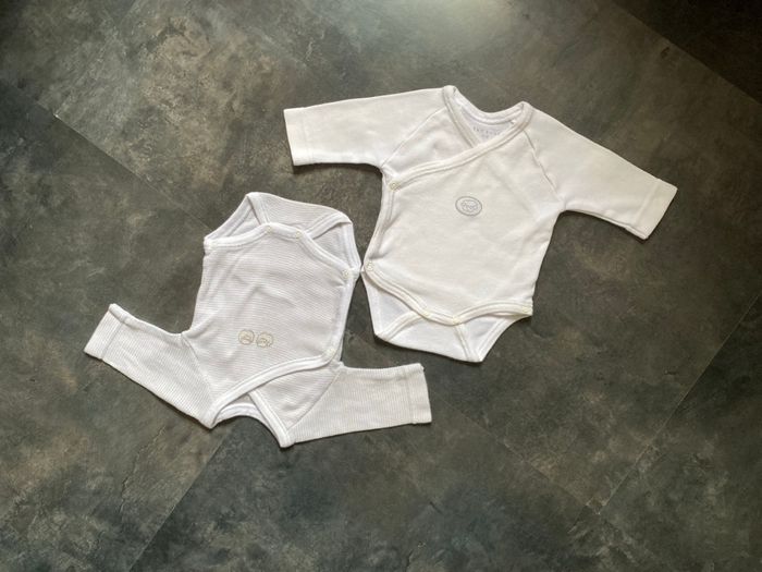 2 body manches longues bébé Prema taille 00 tex