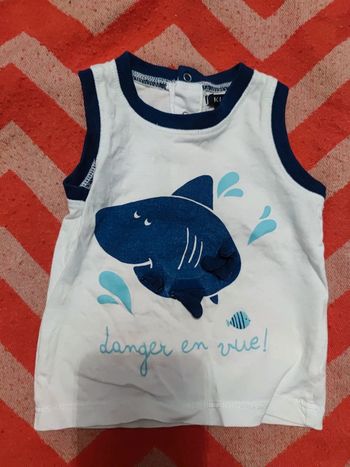 Débardeur requin danger en vue T.3 mois