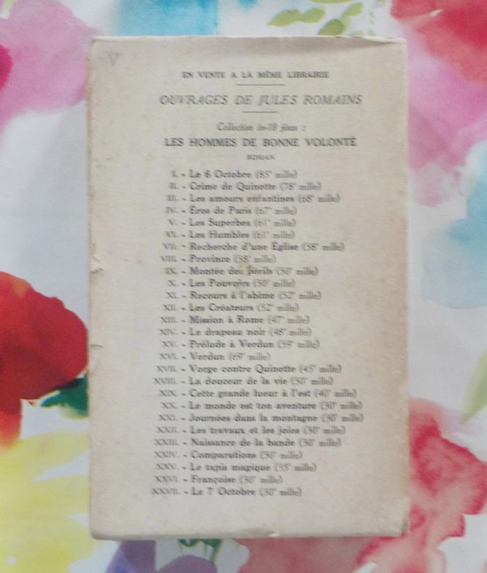 Le 7 octobre T27 Les hommes de bonne volonté de Jules Romains 1946 - photo numéro 2