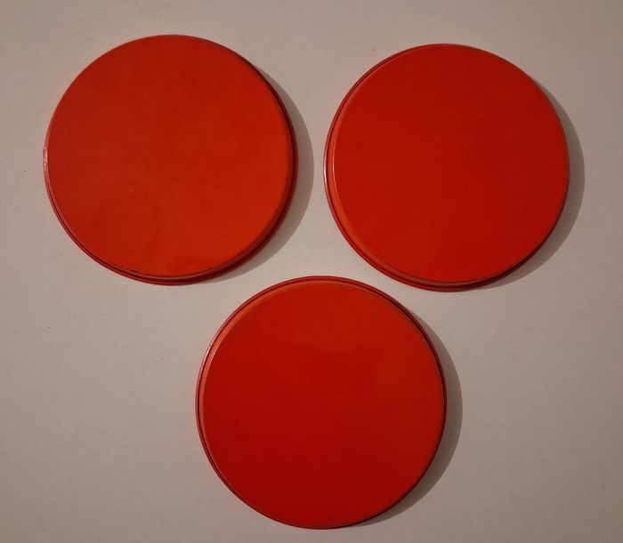 Lot de 3 sous-verres vintage en métal - photo numéro 2