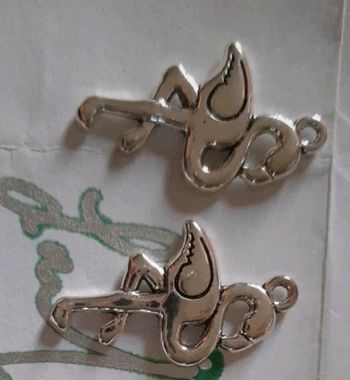 Lot 2 breloque pendentif flamant rose