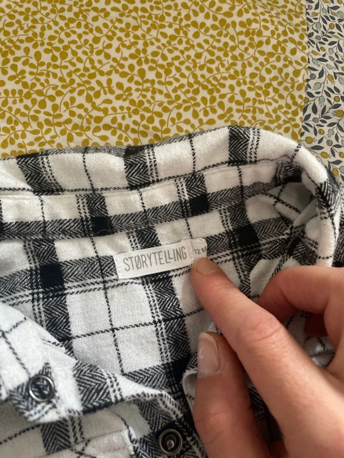 Chemise à carreaux 12 mois - photo numéro 2