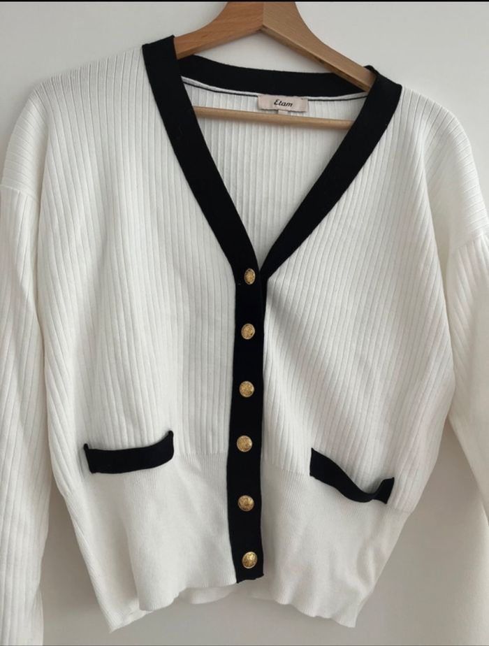 Gilet noir et blanc Etam - photo numéro 2