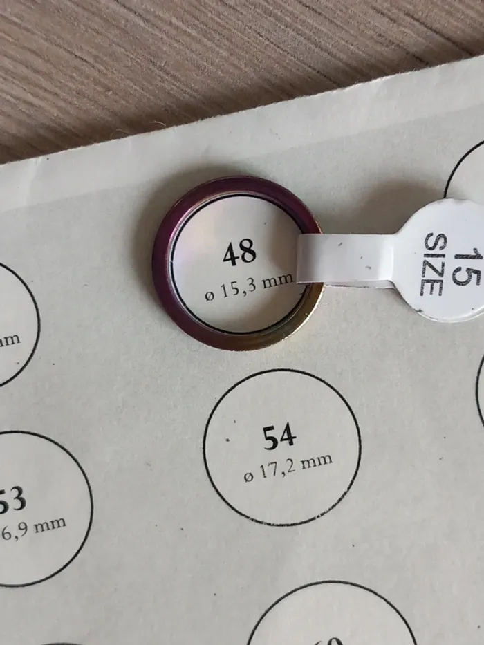 Bague en acier inoxydable taille 15.3 (48) - photo numéro 6