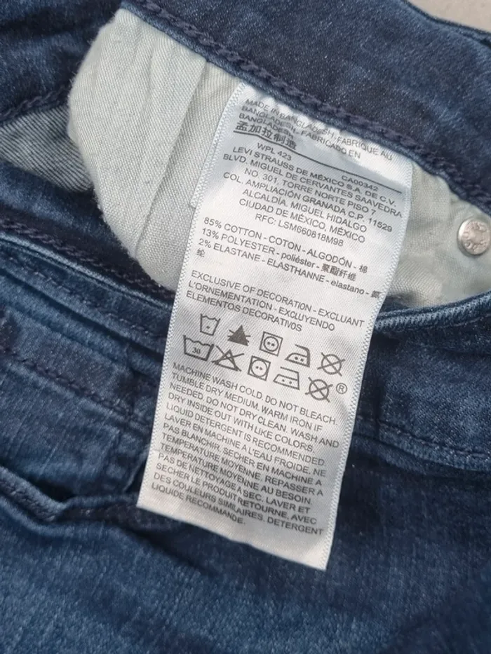 Jean Levi’s bleu skinny – Taille 26x28 (32 FR) Femme (mesures en photos) - photo numéro 11