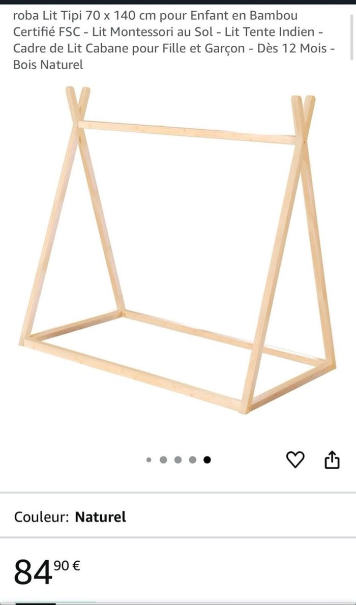 Lit tipi + sommier - photo numéro 5
