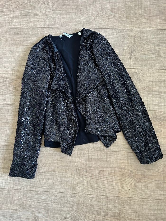Veste noire avec sequins Naf Naf taille L jamais portée - photo numéro 7
