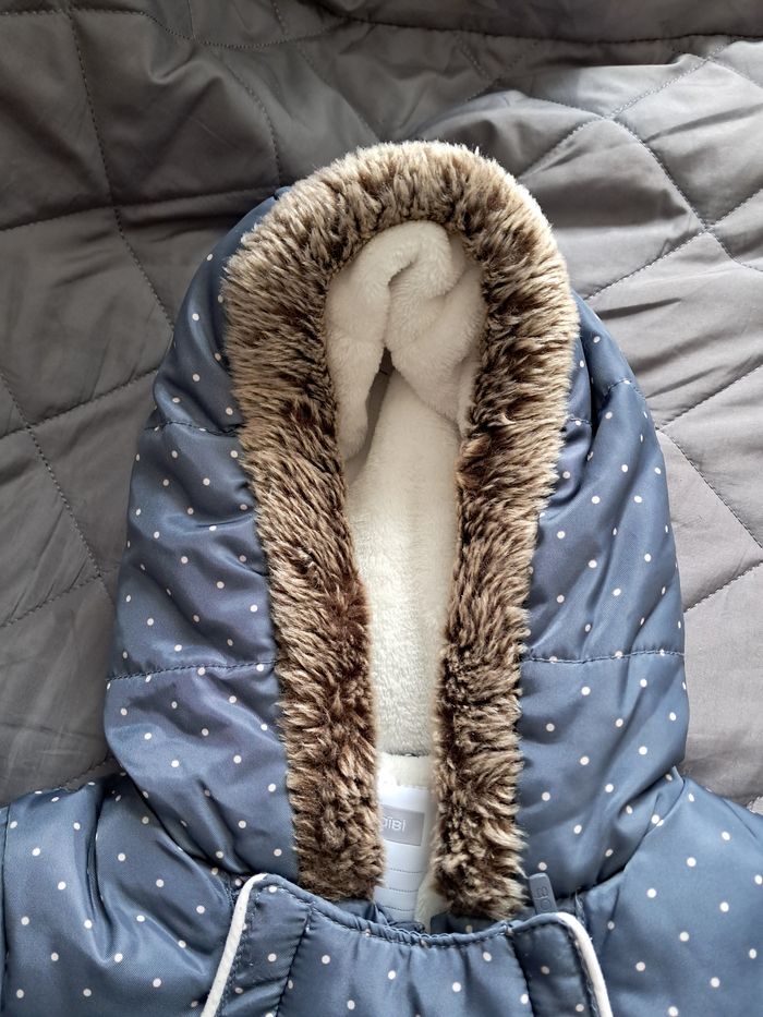 Combinaison Pilote Bébé Bleue à Pois – Doublée Polaire - photo numéro 2