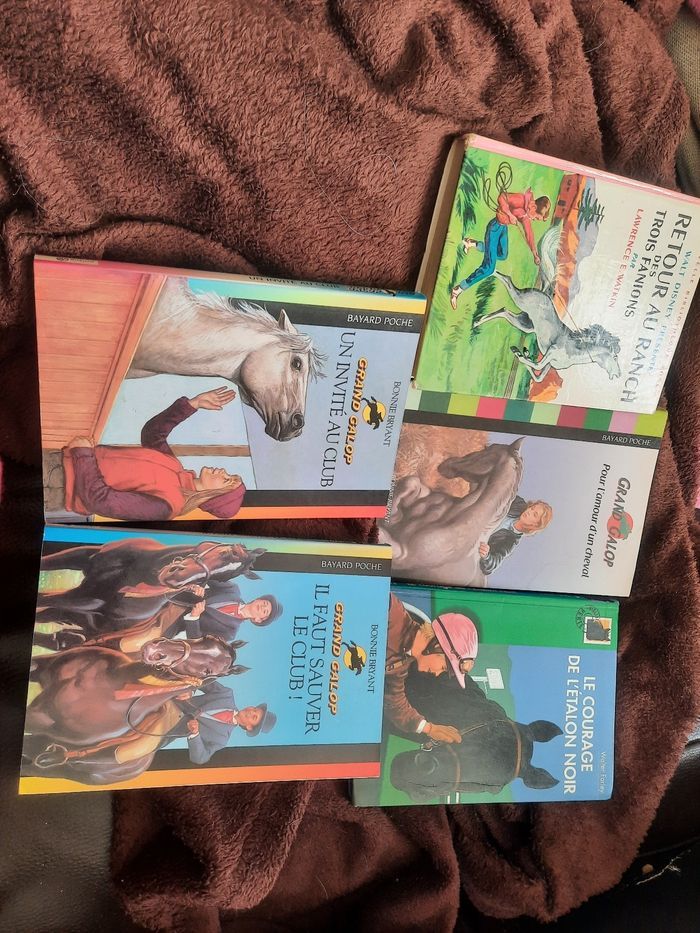 Lot 5 livres cheval grand galop etalon chevaux