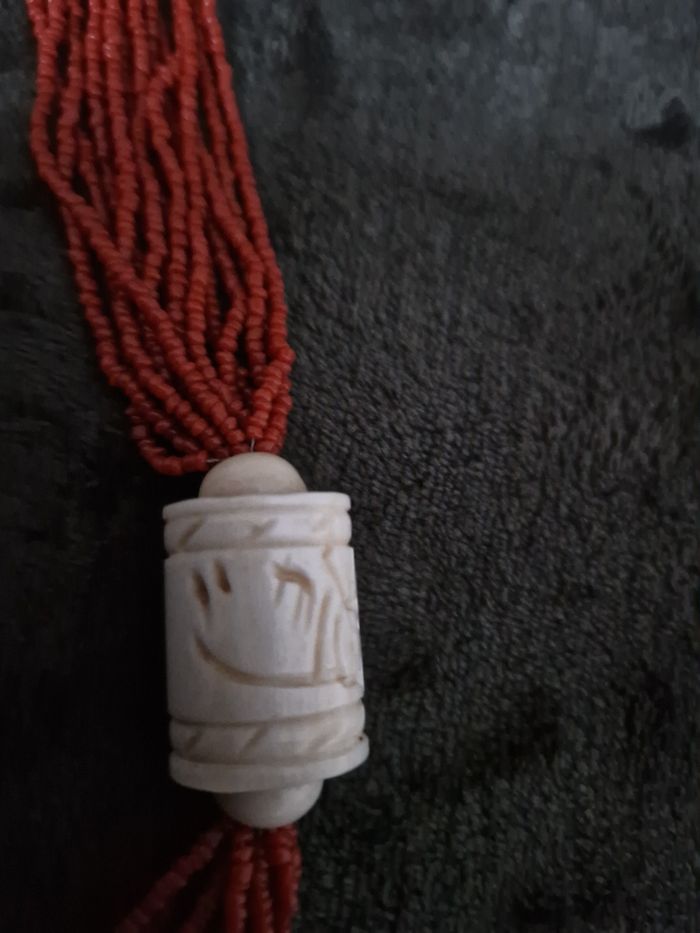 Grand Collier perles Éléphant - photo numéro 2