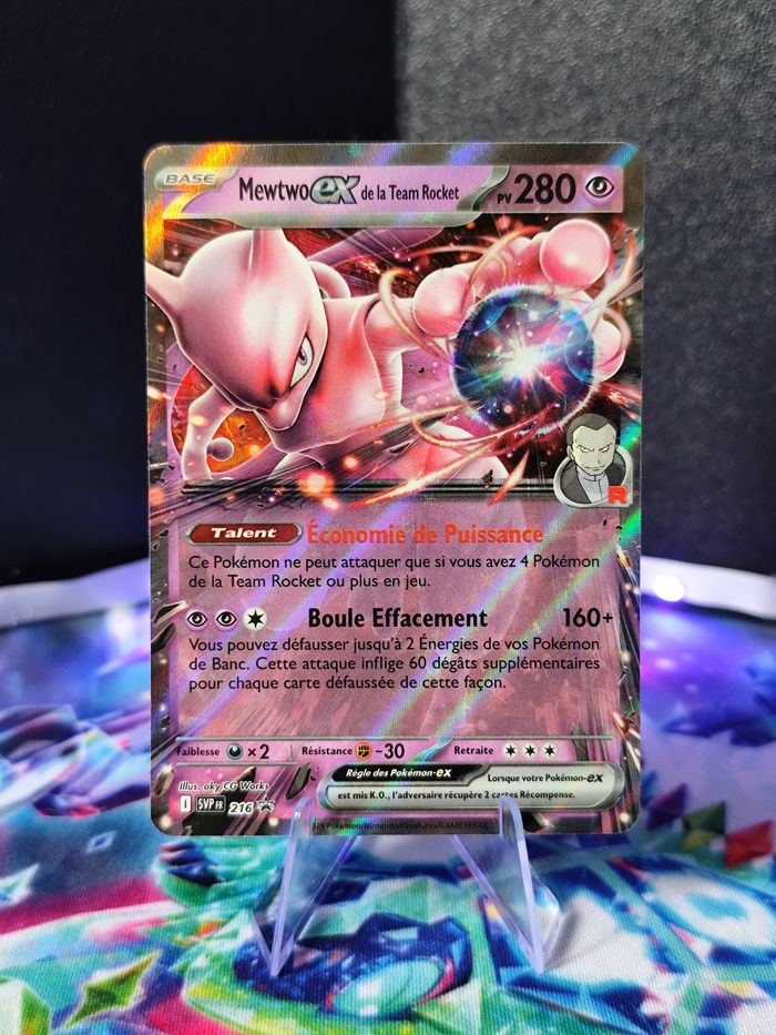 Carte pokémon neuve 🇨🇵 MewTwo Ex de la team rocket svp216 Rivalités Destinées