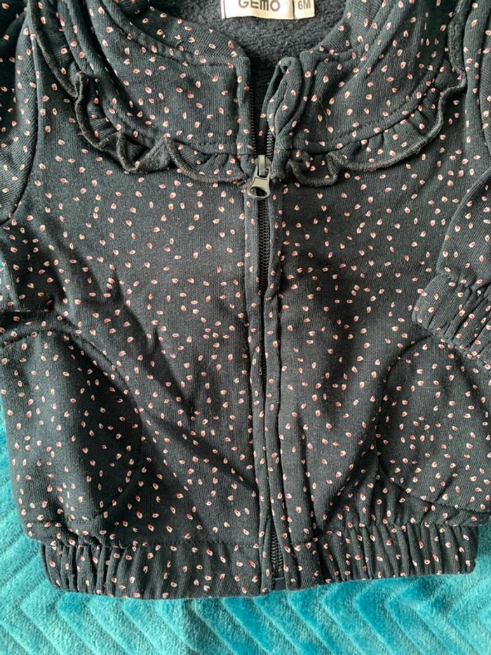 Gilet zip fille 6 mois - photo numéro 3