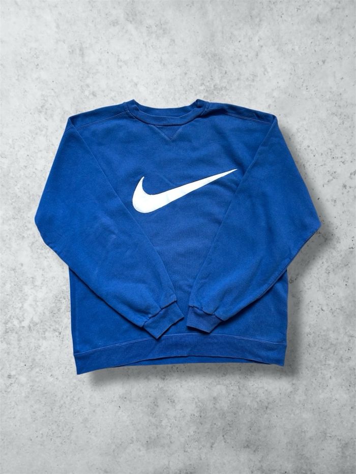 Sweat Crewneck Nike Bleu - Logo XXL Brodé / Coupe Oversize - Taille M