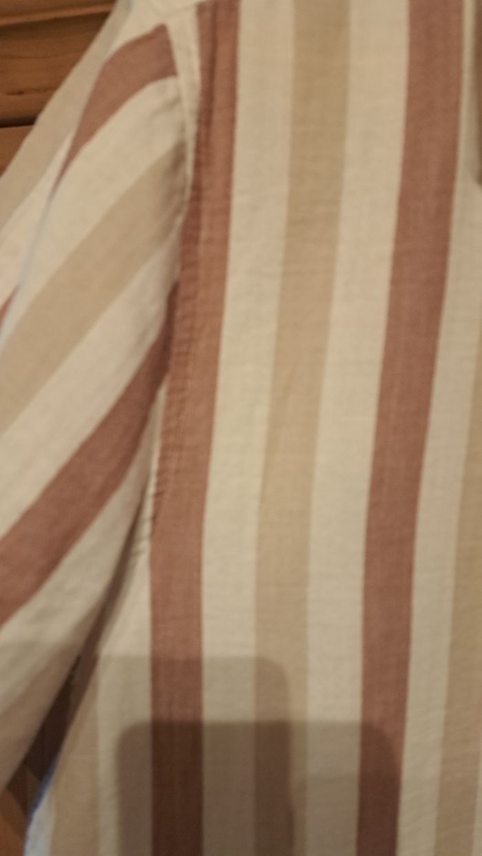 Chemise à rayures bordeaux homme - photo numéro 3