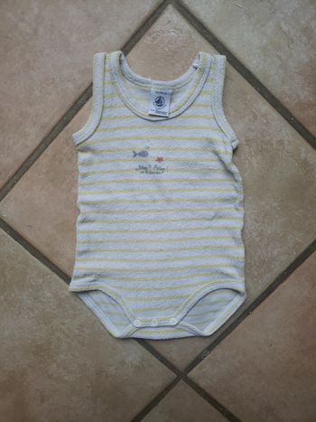 Body sans manches poissons petit bateau 3 mois