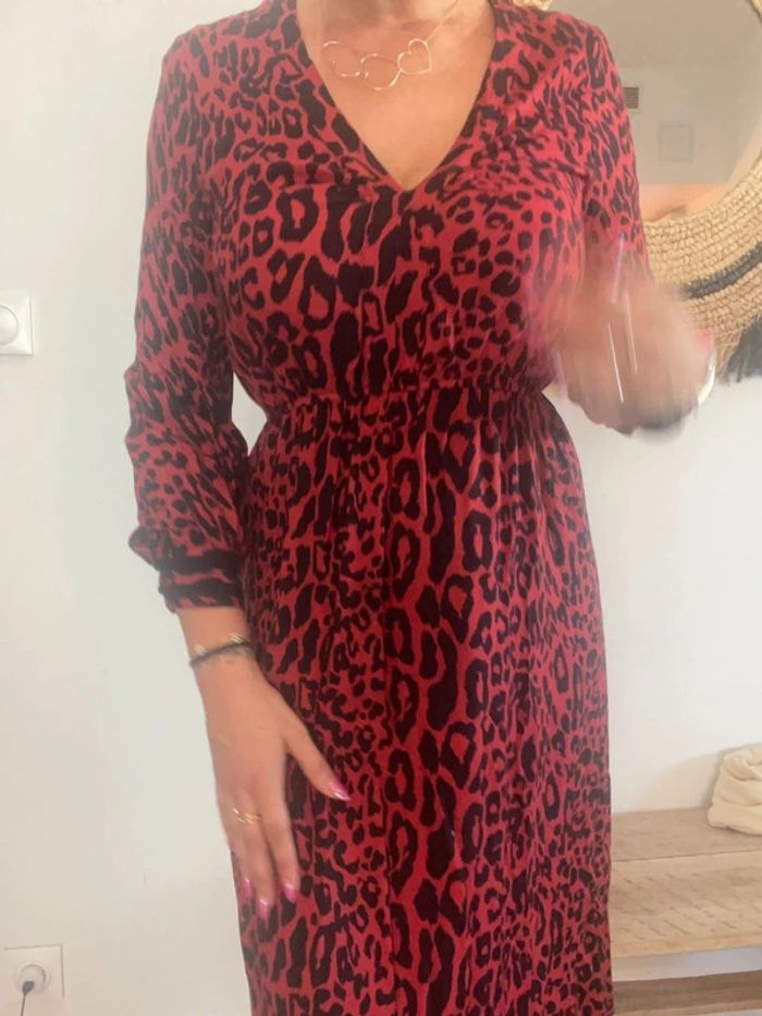 Robe longue léopard Zara - photo numéro 4