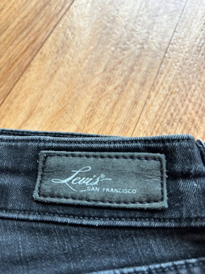 Jean femme levi’s demi curve San Francisco skinny mi taille gris noir anthracite y2k taille L/40 - photo numéro 2