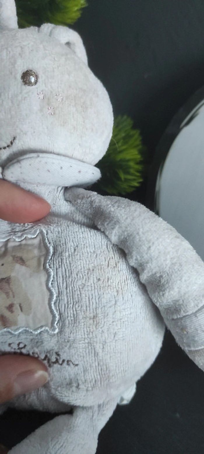 peluche Doudou lapin beige blanc crème Petit Lapin nounours ancien vintage Image - photo numéro 4