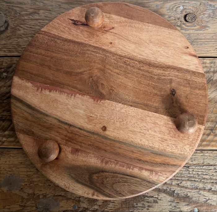 Plateau décoratif acacia sur pieds Dobby - photo numéro 3